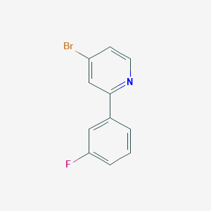 molecular formula C11H7BrFN B8482376 4-Bromo-2-(3-fluoro-phenyl)-pyridine 