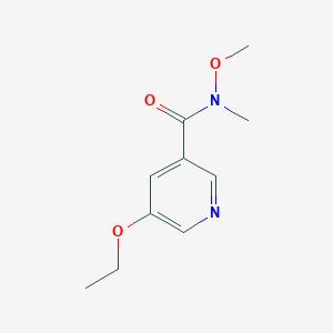 molecular formula C10H14N2O3 B8482403 5-Ethoxy-N-methoxy-N-methyl-nicotinamide 