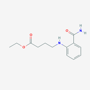 B8482449 Ethyl 4-(2-carbamoylanilino)butanoate CAS No. 88267-59-8