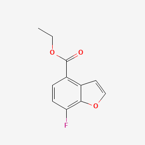 molecular formula C11H9FO3 B8482479 7-fluoro-benzofuran-4-carboxylic Acid Ethyl Ester 
