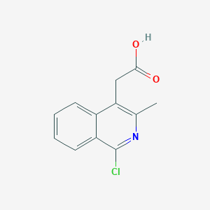 molecular formula C12H10ClNO2 B8482513 1-Chloro-3-methyl-4-isoquinoline acetic acid 