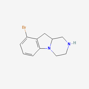 molecular formula C11H13BrN2 B8482519 9-Bromo-1,2,3,4,10,10a-hexahydro-pyrazino[1,2-a]indole 