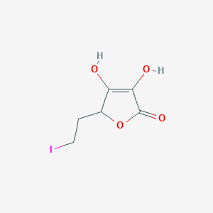 molecular formula C6H7IO4 B8482524 3,4-dihydroxy-5-(2-iodoethyl)-2(5H)-furanone 