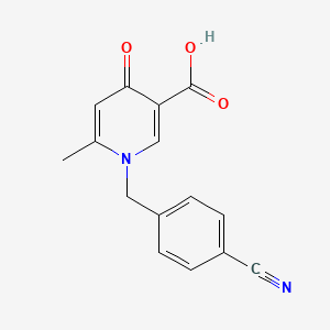 molecular formula C15H12N2O3 B8482537 1-(4-Cyano-benzyl)-6-methyl-4-oxo-1,4-dihydro-pyridine-3-carboxylic acid 