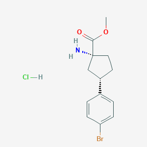 (1R,3S)-methyl 1-amino-3-(4-bromophenyl)cyclopentanecarboxylate hydrochloride