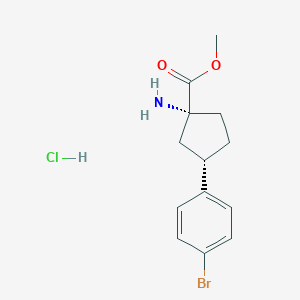 METHYL (1R,3S)-1-AMINO-3-(4-BROMOPHENYL)CYCLOPENTANE-1-CARBOXYLATE HCL