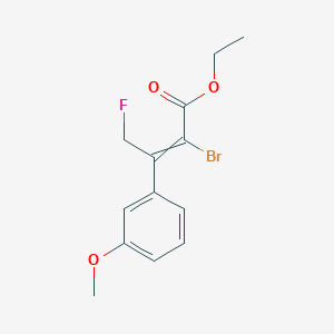 molecular formula C13H14BrFO3 B8482634 Ethyl 2-bromo-4-fluoro-3-(3-methoxyphenyl)but-2-enoate CAS No. 85465-53-8