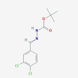 molecular formula C12H14Cl2N2O2 B8482648 (3,4-Dichlorophenyl)methylenehydrazinecarboxylic Acid, 1,1-dimethylethyl Ester 