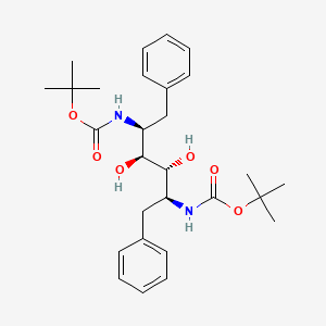 molecular formula C28H40N2O6 B8482661 L-Altritol, 1,2,5,6-tetradeoxy-2,5-bis(((1,1-dimethylethoxy)carbonyl)amino)-1,6-diphenyl- CAS No. 129491-65-2