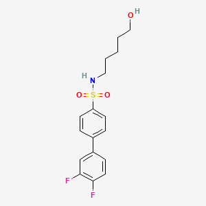 molecular formula C17H19F2NO3S B8482668 [1,1'-Biphenyl]-4-sulfonamide, 3',4'-difluoro-N-(5-hydroxypentyl)- CAS No. 871113-80-3