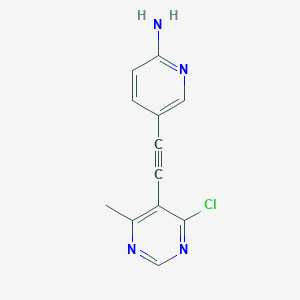 4-Chloro-6-methyl-5-(6-amino-pyridin-3-ylethynyl)-pyrimidine