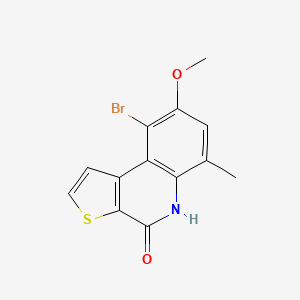molecular formula C13H10BrNO2S B8482690 9-bromo-8-methoxy-6-methylthieno[2,3-c]quinolin-4(5H)-one 