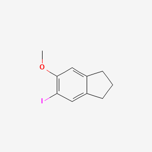 molecular formula C10H11IO B8482710 5-Iodo-6-methoxyindane 