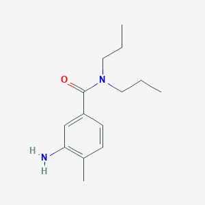 molecular formula C14H22N2O B8482795 N,N-dipropyl-3-amino-4-methylbenzamide 
