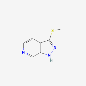 molecular formula C7H7N3S B8482799 3-(methylthio)-1H-pyrazolo[3,4-c]pyridine 