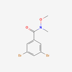 molecular formula C9H9Br2NO2 B8482814 3,5-Dibromo-N-methoxy-N-methylbenzamide 