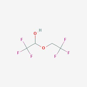 molecular formula C4H4F6O2 B8482821 1-(2,2,2-Trifluoroethoxy)-2,2,2-trifluoroethanol CAS No. 55605-84-0