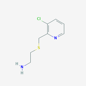 molecular formula C8H11ClN2S B8482842 2-(3-Chloropyrid-2-ylmethylthio)ethylamine 
