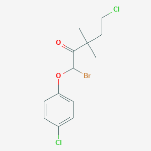 1-Bromo-5-chloro-1-(4-chlorophenoxy)-3,3-dimethylpentan-2-one