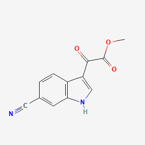 molecular formula C12H8N2O3 B8482926 (6-cyano-1H-indol-3-yl)-oxo-acetic acid methyl ester 