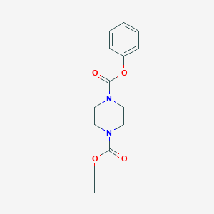 molecular formula C16H22N2O4 B8482954 Piperazine-1,4-dicarboxylic acid tert-butyl ester phenyl ester 