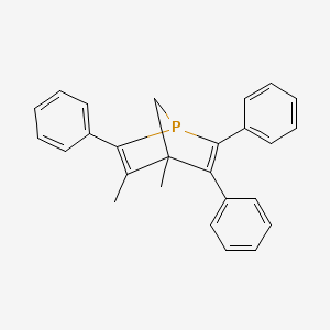 molecular formula C26H23P B8482980 1,4-Dihydro-3,4-dimethyl-2,5,6-triphenyl-1,4-methanophosphorin 