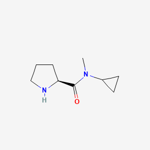 molecular formula C9H16N2O B8482999 (S)-pyrrolidine-2-carboxylic acid cyclopropyl-methyl-amide 