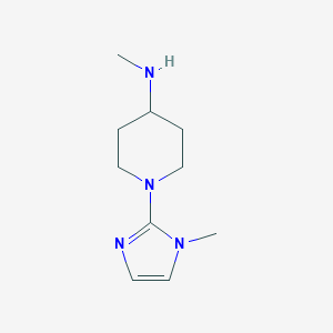 molecular formula C10H18N4 B8483053 N-methyl-1-(1-methyl-1H-imidazol-2-yl)piperidin-4-amine 