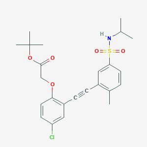 molecular formula C24H28ClNO5S B8483069 Tert-butyl[4-chloro-2-({5-[(isopropylamino)sulfonyl]-2-methylphenyl}ethynyl)phenoxy]acetate 