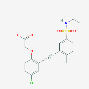 Tert-butyl 2-[4-chloro-2-[2-[2-methyl-5-(propan-2-ylsulfamoyl)phenyl]ethynyl]phenoxy]acetate