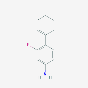 molecular formula C12H14FN B8483086 4-(Cyclohexen-1-yl)-3-fluoroaniline 