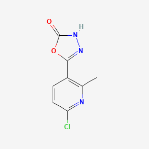 molecular formula C8H6ClN3O2 B8483094 5-(6-chloro-2-methylpyridin-3-yl)-1,3,4-oxadiazol-2(3H)-one 