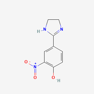molecular formula C9H9N3O3 B8483105 4-(4,5-dihydro-1H-imiazol-2-yl)-2-nitrophenol 