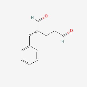 molecular formula C12H12O2 B8483162 2-(Phenylmethylene)pentanedial CAS No. 81700-63-2