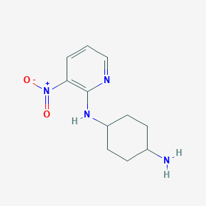 molecular formula C11H16N4O2 B8483190 N1-(3-nitropyridin-2-yl)cyclohexane-1,4-diamine 