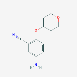 5-amino-2-(tetrahydro-2H-pyran-4-yloxy)benzonitrile