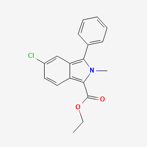 molecular formula C18H16ClNO2 B8483222 5-Chloro-2-methyl-3-phenylisoindole-1-carboxylic acid ethyl ester CAS No. 65458-50-6