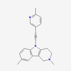 2,8-dimethyl-5-((6-methylpyridin-3-yl)ethynyl)-2,3,4,5-tetrahydro-1H-pyrido[4,3-b]indole