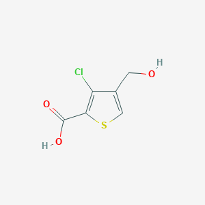 molecular formula C6H5ClO3S B8483312 2-Carboxy-3-chloro-4-(hydroxymethyl)thiophene 