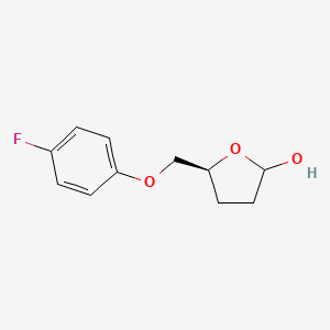 molecular formula C11H13FO3 B8483323 (2S)-(4-fluorophenoxymethyl)-5-hydroxytetrahydrofuran CAS No. 220623-67-6