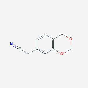 molecular formula C10H9NO2 B8483330 2-(4H-benzo[d][1,3]dioxin-7-yl)acetonitrile 