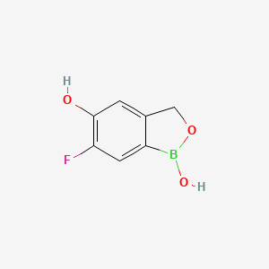 molecular formula C7H6BFO3 B8483352 6-Fluorobenzo[c][1,2]oxaborole-1,5(3H)-diol 