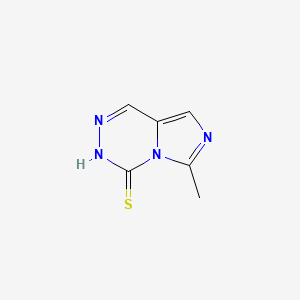 molecular formula C6H6N4S B8483357 6Methyl-imidazo[1,5-d]-as-triazine-4(3H)-thione 