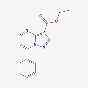 molecular formula C15H13N3O2 B8483362 7-Phenylpyrazolo[1,5-a]pyrimidine-3-carboxylic acid ethyl ester 