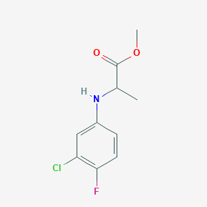 molecular formula C10H11ClFNO2 B8483385 n-(3-Chloro-4-fluorophenyl)alanine methyl ester CAS No. 52756-26-0