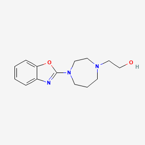 molecular formula C14H19N3O2 B8483421 2-[4-(2-Hydroxyethyl)-1-homopiperazinyl]benzoxazole CAS No. 159731-57-4