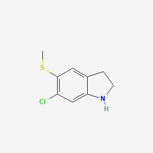 molecular formula C9H10ClNS B8483453 6-Chloro-5-methylthioindoline 