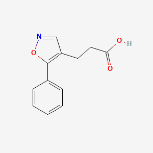 molecular formula C12H11NO3 B8483460 3-(5-Phenyl-4-isoxazolyl)propionic acid 