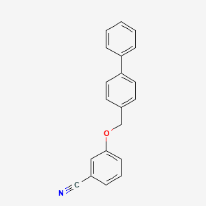 molecular formula C20H15NO B8483479 3-(Biphenyl-4-ylmethoxy)benzonitrile 
