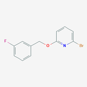 molecular formula C12H9BrFNO B8483506 2-Bromo-6-(3-fluorobenzyloxy)pyridine 
